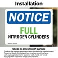 thumbnail image 3 of (2 Pack) Full Nitrogen Cylinders OSHA Notice Sign 5 Inch X 3.5 Inch Vinyl Label Decal Sticker Weather Resistant, UV Protected for Workplace, Business, and Construction Site, Made in the, 3 of 7