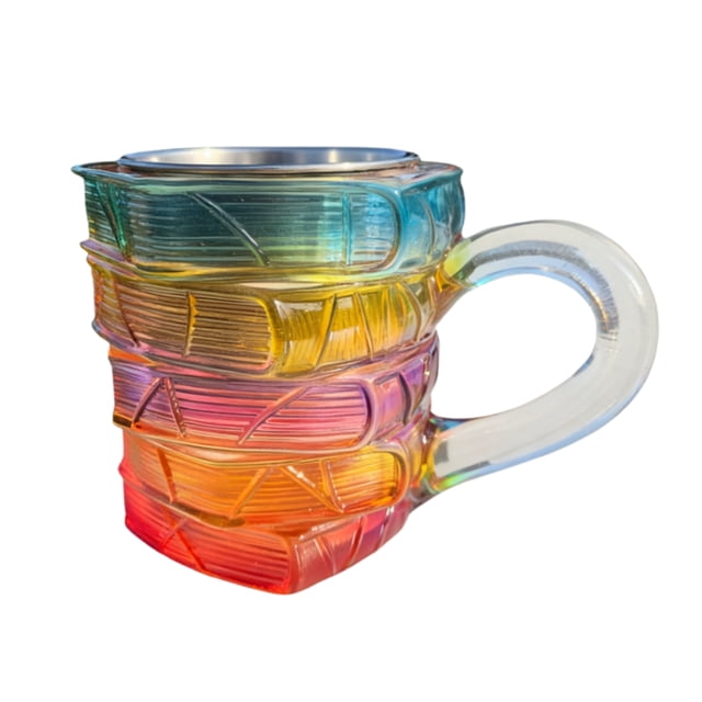 Taza de libro pintado de 325 ml, taza de café 3D de bibliotecario, regalo original para amantes de los libros, lectores y escritores.