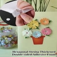 thumbnail image 2 of LNGOOR 240pcs Hexagon Thick Foam Double-sided Adhesive  High Viscosity  Creative Handmade Diy Craft, 2 of 6