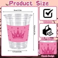 thumbnail image 2 of JJEAN-50 Pcs 12 Oz Pink and Green Disposable Cups Halloween Pink Green Witches Plastic Party Cup Clear Glasses for Coffee Juice Drink Party Supplies, 2 of 4