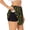 Black, variant on Pineapple Print Women's Running Double Layer Shorts High Waisted with Pockets Elastic Yoga Workout Athletic Gym Sports