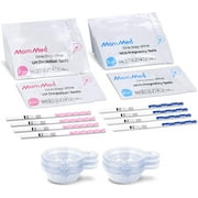 Mommed  Ovulation Test Kit, 15 Pregnancy Test Strips & 40 Ovulation Test Strips with 55 Urine Cups,25mIU