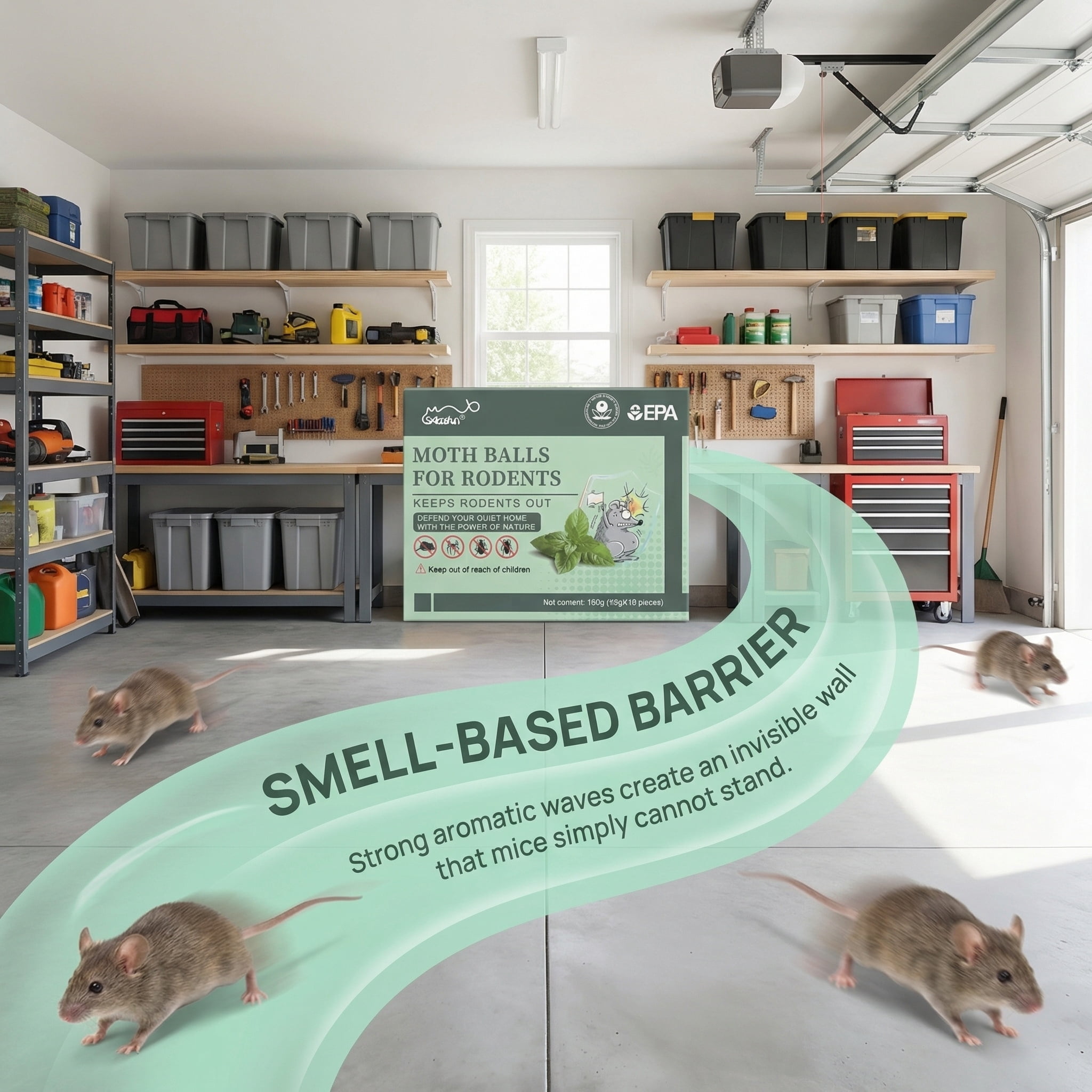 Peppermint Oil Rodent Repellent Balls 10 Pack Natural Mouse Rat Control for Indoor Outdoor Garden Garage Basement Pet Safe Long Lasting