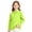#A03-Fluorescent Green, variant on Abcomgle Girls Uniform Shirts Size 10 Long Sleeve Pique Polo Shirt with Collar Button Down School Uniform Shirts for Girls Moisture-Wicking Classic Girls Pullover