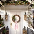thumbnail image 3 of Wreath Sash for Front Door, Multi-Color Scalloped Edge Wreath Ribbon Sash, 47.24In Long Door Garland Bow Decor for Holiday Wedding Home Porch Decoration 1Pack-Pink, 3 of 4