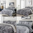 thumbnail image 2 of Juego de Funda Nórdica Estampada Gris con Fundas de Almohada Reversible Doble King, 2 of 3