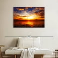 thumbnail image 2 of Elephant Stock Sky Sunset Wall Art - Horizontal Canvas Wall Art - Living Room Wall Decor - Nature Canvas - Orange And Blue Decor - 39" x 26", 2 of 8