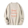 thumbnail image 1 of 2023 Chandail à Capuchon Surdimensionné pour Femmes Mode Féminine Imprimé Col Rond Manches Longues Chandails en Molleton Sans Capuche T-Shirt Hauts Amples Blouse Costumes Halloween/noël 50 % de Rabais Liquidation, 1 of 2