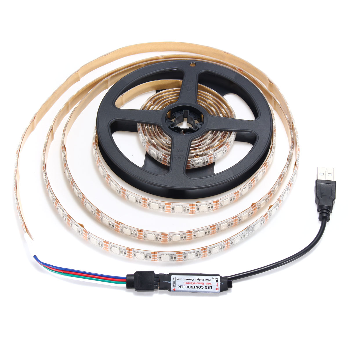 1/2/3/4/5M 5050SMD RGB LED Strip Light Bar USB TV PC Back Mood Lighting