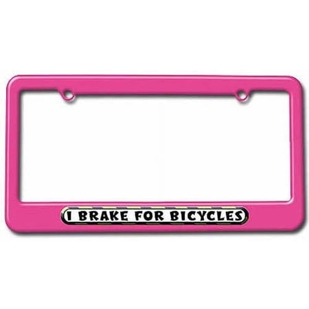 I Brake For Bicycles License Plate Tag Frame  Multiple Colors price history on PriceWatchPro