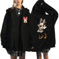 thumbnail image 3 of Sudaderas con cremallera de Minnie y Mickey Mouse Hongli para mujer, chaqueta Harajuku, Unisex, años 90, Y2k, 3 of 3