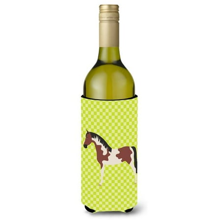 

Carolines Treasures BB7733LITERK Pinto Horse Green Wine Bottle Beverge Insulator Hugger