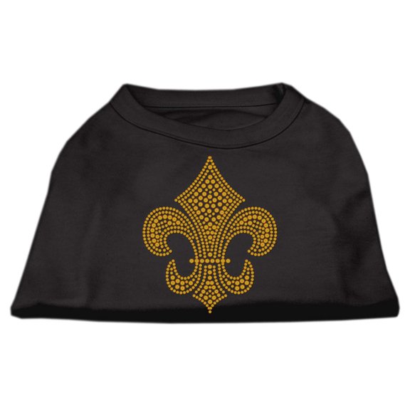 Pet Dog Cat Shirt Rhinestone,"GOLD Fleur De Lis"