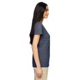 thumbnail image 4 of Gildan Women’s V-Neck T-Shirt, Heavy Cotton Short Sleeve V Neck Tee | Heather Navy, Sizes S-3XL Pack-1, 4 of 5