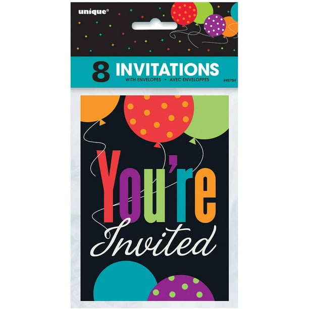 Birthday Cheer Invitations (8 ct)
