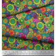 thumbnail image 3 of Soimoi Rayon Fabric Colorful Flowers Clip Art Fabric Prints by Yard 42 Inch Wide, 3 of 3
