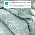 thumbnail image 3 of Great Bay Home Coastal Beach Reversible Reversible Quilt Set With Shams (King, Ether Blue), 3 of 6