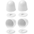 thumbnail image 1 of Tapa universal para inodoro (4 piezas), de plástico, redonda, con arandelas adicionales para una fácil instalación, 3,6 cm de alto, color blanco, 1 of 5