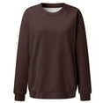 thumbnail image 4 of SIYUDAN Women’S Sweatshirt Long Sleeve Sweatshirt for Women Pullover Tops for Women Brown Pullover Adult Crewneck Sweatshirts Women'S Fall Sweatshirt Clothing for Women, 4 of 4