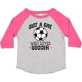 thumbnail image 3 of Inktastic Just a Girl Who Loves Soccer Girls Toddler T-Shirt, 3 of 5