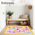 thumbnail image 3 of ODIKA 8'x10' Machine Washable Non-Slip Area Rug, Developmental Play Surface with Letter High Traffic Rug, Pink, 692246, 3 of 7