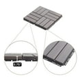 thumbnail image 4 of 10/ 30 Pack Deck Tiles Square DIY Interlocking Decking Tiles Interlocking Deck Tiles Checker Pattern Floor Tile 12" x 12", 4 of 9