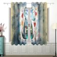 thumbnail image 2 of Crocodile Hearts Yellow Curtains Black Out 63 Inch Length Curtains for Sliding Glass Doors Bedroom Living Room 2 Panels Set, 2 of 5