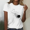 thumbnail image 1 of COM1950s Shorts pour Femmes, Hauts pour Femmes, T-Shirt Décontracté à Manches Courtes et Col Rond Imprimé pour Femmes, Hauts à Manches Courtes pour Femmes, Hauts à Manches 3/4 pour Femmes, 1 of 3