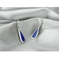 thumbnail image 3 of Teardrops Sterling Silver Inlaid Simulated Blue Lapis-Lazuli Dangle Earrings, 3 of 3