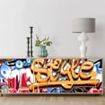 thumbnail image 2 of Idea4wall 5pcs Watercolor Street Graffiti Printed Stick Wallpaper Removable Wall Murals Large Wall Stickers for Home Decoration, 48"x120", 2 of 5