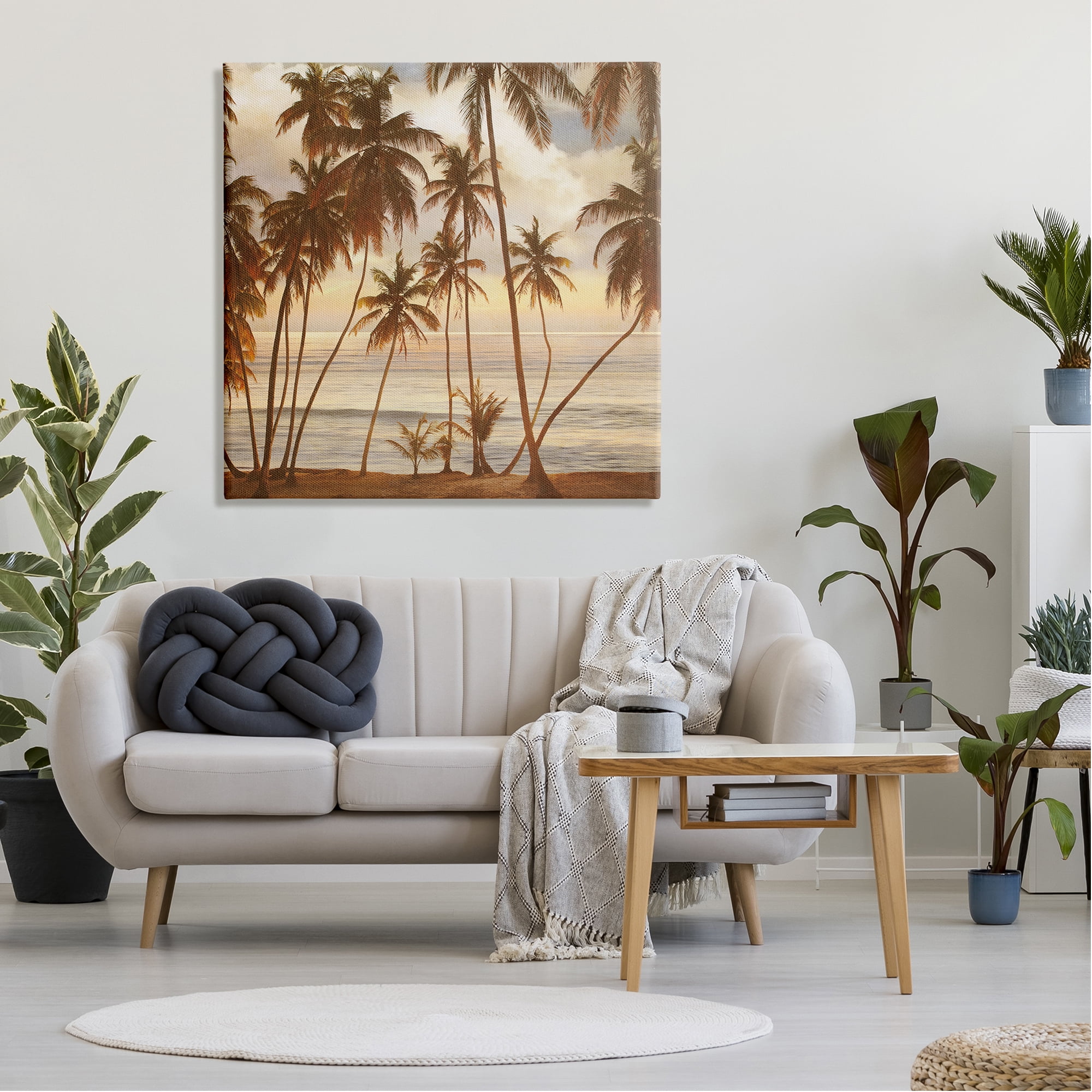 Stupell Industries Tropical Palm Trees Overlooking Warm Ocean View Photograph Gallery Wrapped Canvas Print Wall Art, Design by John Seba