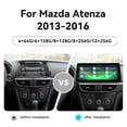 thumbnail image 3 of MOOKAKA 12.3" Smart Display Radio Audio Media Player for Mazda Atenza 2013 2014 2015 2016 Universal Car Navigation GPS Upgrade Headunit Android Replacement HD Screen Carplay Accessories, 3 of 15