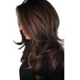 thumbnail image 5 of JM Peluca de mezcla de lino para mujer, marrón, de longitud media, cabello liso, rosa JM, 5 of 5