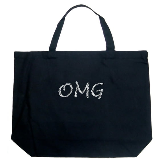 LA Pop Art Large Word Art Tote Bag - OMG
