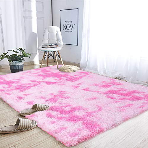 4 ft x 6 ft Noahas Abstract Shaggy Rug for Bedroom Ultra Soft Fluffy Carpets for Kids Nursery Teens Room Girls Boys Thick Accent Rugs Home Bedrooms Floor Decorative Dark Blue