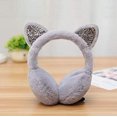 thumbnail image 2 of Orejeras De Gato Abrigadas De Invierno Para Mujer Gris oso de fresa Electrónica, 2 of 3