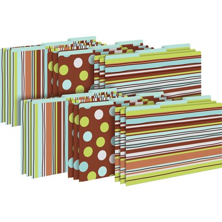 UPC: 0704068039100 | Barker Creek Ribbon by the Yard Legal-Size File Folders Multi-Design Set 18/Set BC3910