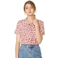 thumbnail image 1 of Blusa para Mujer Allegra K estampado de Cereza cuello con Corbata de lazo Rosa L, 1 of 6