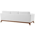 thumbnail image 5 of Modway Chance Modern Wood & Fabric Upholstered Sofa in White/Brown, 5 of 5