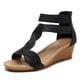 thumbnail image 3 of Sandalias de cuña cómodas sandalias de playa con tiras abiertas zapatos para caminar para mujer, 3 of 9