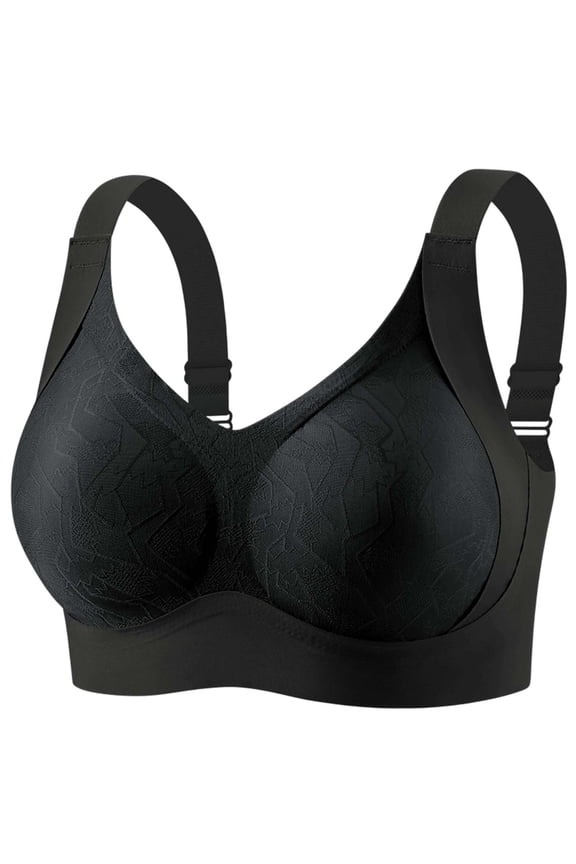 Plus Size Wireless Bras for Women Seamless Comfort Support Bras for Large Bust with Adjustable Straps