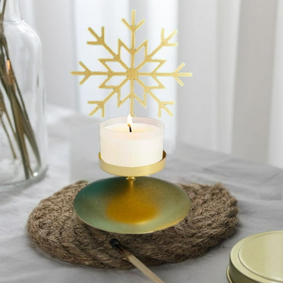 YOHAVEN Deer Shape Iron Candle Holder Snowflake Star Christmas Table Party Mantle Holiday Indoor Outdoor Seasonal Winter Festive Home Decor