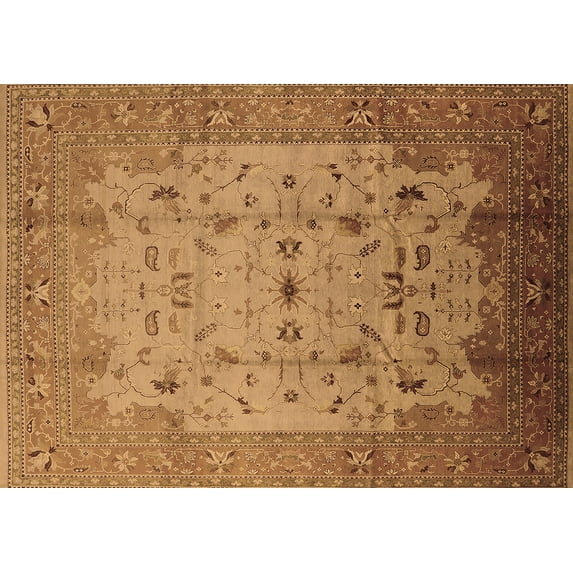 Ahgly Company Indoor Rectangle Oriental Brown Industrial Area Rugs, 5' x 7'