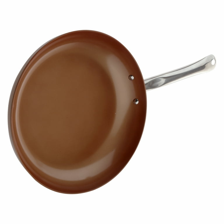 12 Inch Frying Pan with Lid Copper Finish Induction Cooking Oven Stove Top  Safe, 1 unit - Kroger
