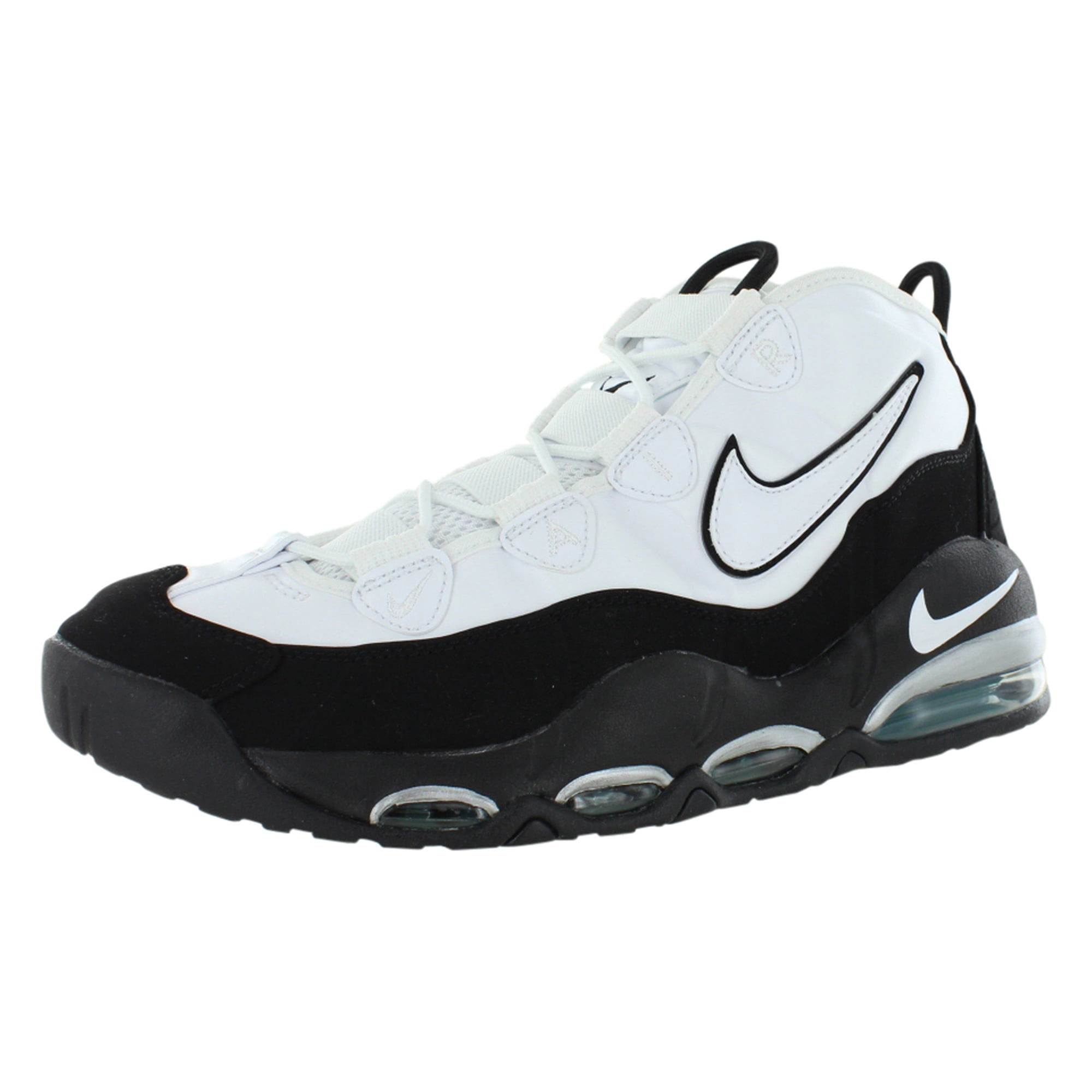 Nike Air Max Uptempo Mens Shoes Size 9.5, Color: White/White/Black/Mystic Teal