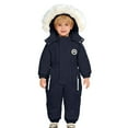 thumbnail image 2 of CAIVO Boys Winter Thermal Romper Jumpsuit Baby Snowsuit Onesie Jumpsuit Warm Thick Padded Coverall For Toddler Kids Breathable Long Sleeve One-Pieces, 2 of 5