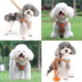 thumbnail image 4 of Naranja - Conjunto de arnés y correa para perros pequeños, arnés reflectante ajustable antitirones para cachorros, chaqueta de gamuza suave, arnés antiescapes para gatos Chihuahuas y Yorkshire Terrier, 4 of 5