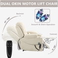 thumbnail image 4 of Large Power Lift Recliner Chair Sofa with Massage and Heat for Big and Tall Elderly,Infinite Positions,Dual Motor,Cup Holders,Extended Footrest,Velvet Home Theater Seat, 4 of 9