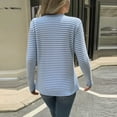 thumbnail image 5 of ShiShine Womens Long Sleeve Shirts V-Neck Striped Slim Fit Tops Casual Stretch Basic Tee Going Out Top Fall Fashion 2025, 5 of 7