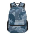 thumbnail image 2 of Jeiento 16 Inch Kids School Backpack Blue Fish Camo Water-Resistant Lightweight Daypack with Adjustable Straps & Multiple Organizer Pockets for Boys Girls Elementary School, 2 of 7